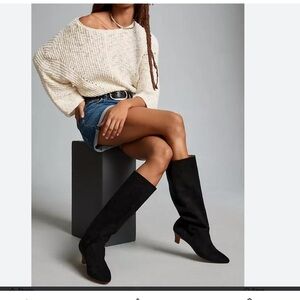 Silent D Tinglet kitten heel slouch boots from Anthropologie